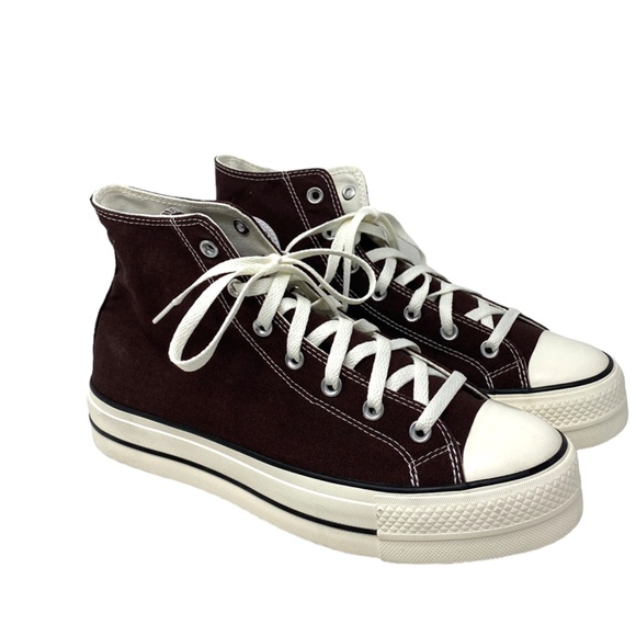 Converse Ctas Lift Platform High Shoes Brown For Men Skate Custom 171209C-WWBW - Picture 4 of 11